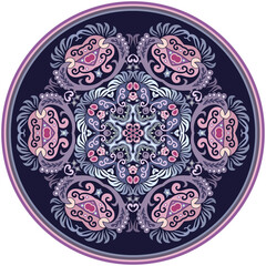 Vector ethnic abstract flower illustration