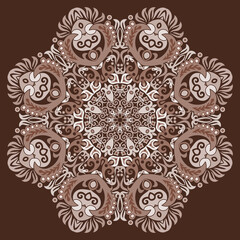 Vector ethnic abstract flower illustration