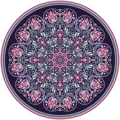 Vector ethnic abstract flower illustration