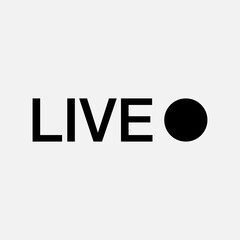 Live streaming icon. Online video streaming, broadcasting symbol for tv, shows and social media live performances.