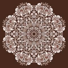 Vector ethnic abstract flower illustration