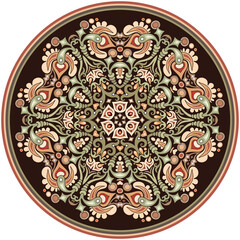 Vector ethnic abstract flower illustration