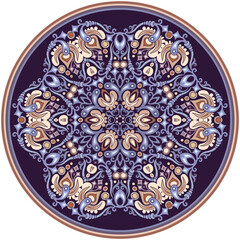 Vector ethnic abstract flower illustration