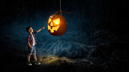 Spooky halloween image . Mixed media