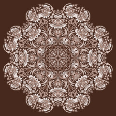 Vector ethnic abstract flower illustration