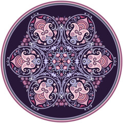 Vector ethnic abstract flower illustration