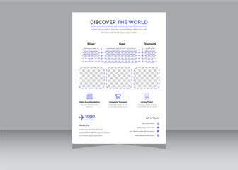 Travel Flyer Template, Abstract traveling poster with Vector,
Creative Travel Agency Flyer poster, flyer, banner, magazine cover or template design for the summer holiday, travel and trip