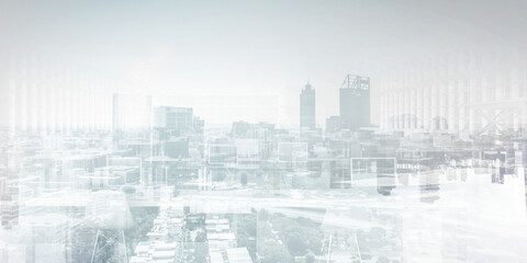 Obraz na płótnie Canvas Smart city concept . Mixed media