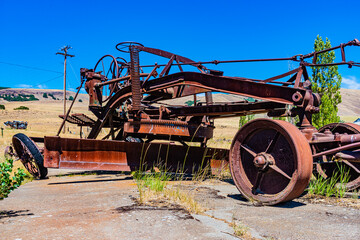 old rusty tractor