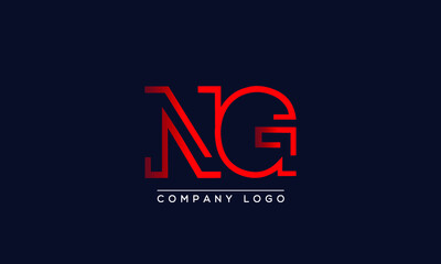 Fototapeta na wymiar Creative letters NG or GN Logo Design Vector Template. Initial Letters NG Logo Design 
