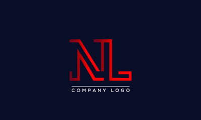 Creative letters NL or LN Logo Design Vector Template. Initial Letters NL Logo Design	 - obrazy, fototapety, plakaty
