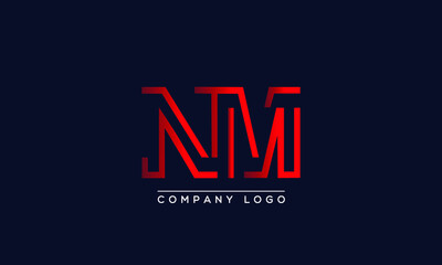 Creative letters NM or MN Logo Design Vector Template. Initial Letters NM  Logo Design	
