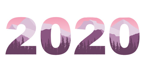 2020 text design, 2020 logo text concept design