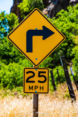 road sign on the road