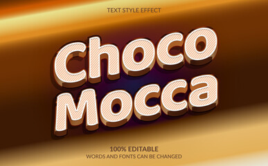 Editable Text Effect, Choco Mocca Cake, Birthday Cake Text Style
