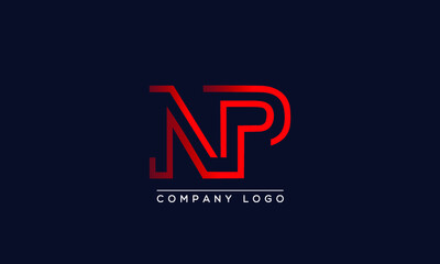 Creative letters NP or PN Logo Design Vector Template. Initial Letters NP Logo Design	 - obrazy, fototapety, plakaty