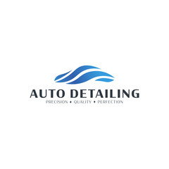 Auto Detailing. Car Wash logo. Cleaning Car, Washing and Service. Vector logo with auto.