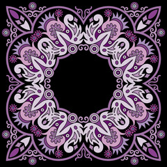 Vector ethnic abstract flower illustration