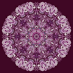 Vector ethnic abstract flower illustration