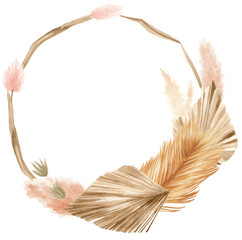 Bohemian Dried Foliage Wreath, Dried Flowers, Dried Leaves, Boheme Floral, Wedding Wreath, Leaves Floral Wreath, Bohemian Floral Wreath