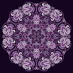 Vector ethnic abstract flower illustration