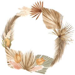 Bohemian Dried Foliage Wreath, Dried Flowers, Dried Leaves, Boheme Floral, Wedding Wreath, Leaves Floral Wreath, Bohemian Floral Wreath