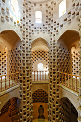 Interior of a traditional pigeon tower, Meybod, Yazd Province, Iran, Asia