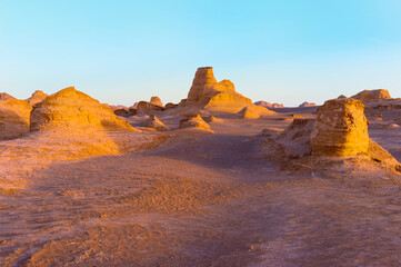 Dasht-e Lut or Lut desert, Rock formations called Kalut, World hottest place, Kerman Province, Iran