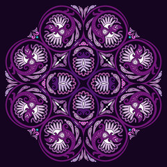 Vector ethnic abstract flower illustration