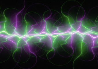 Neon abstract plasma background, cool electrical lightning