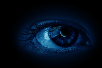 Macro image of human eye