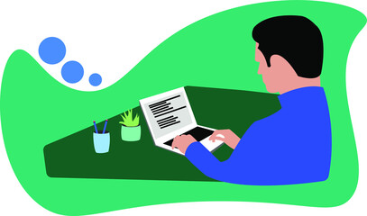 business man with a laptop