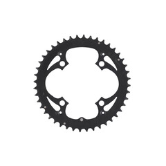 Bike 4 bolt chainring component for bikes isolated on white background
