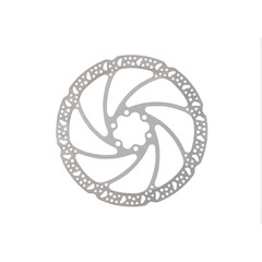 Disc brake rotor for mountain bike isolated on white