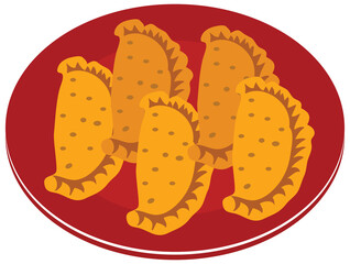 Hot and spicy Momos served on a plate