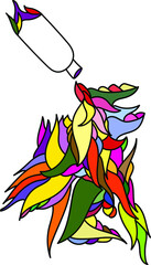 vector illustration of an abstract flower