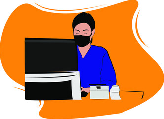 women working on computer