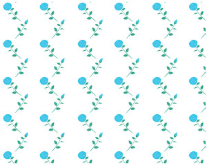 バラの花柄の背景イラスト　シームレスパターン