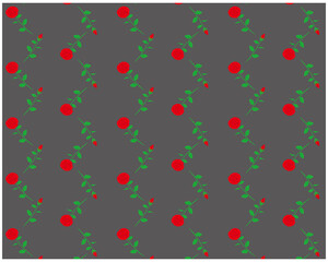 バラの花柄の背景イラスト　シームレスパターン