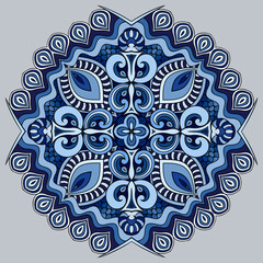 Vector ornamental snowflake illustration
