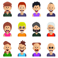 Collection of avatars ( 324 Man and woman Characters )