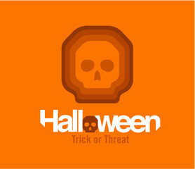 Halloween logo for greeting cards, invitations, posters.