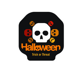 Halloween logo for greeting cards, invitations, posters.