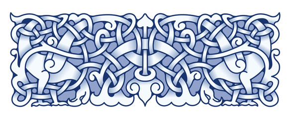 Ethnic vintage border. Vector illustration