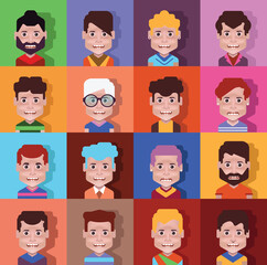 Collection of avatars  (  Man and woman Characters )