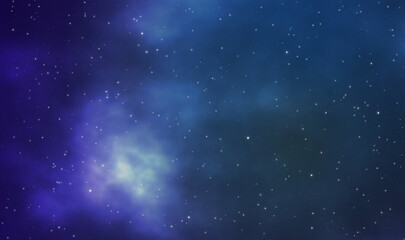 Fototapeta na wymiar Spacescape illustration design background with stars field in the galaxy