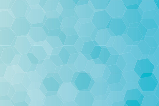 Seamless blue hexagon background pattern