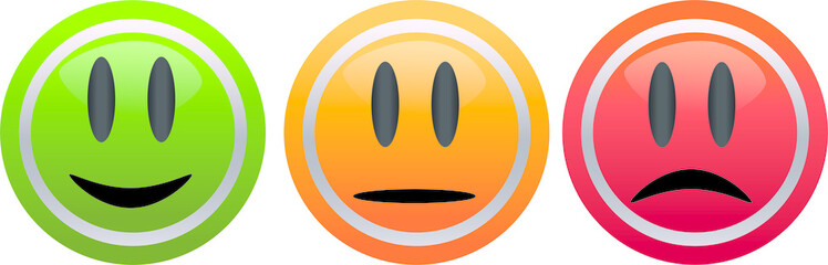 illustration emoji emotions for evaluating work 