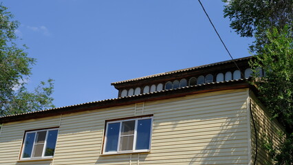 
Elements and details of the facade of buildings in Russia