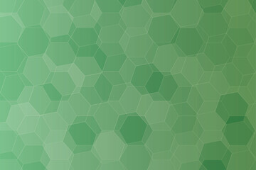 Fototapeta na wymiar Seamless layered green hexagon background pattern